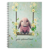 Lop Ear Bunny Swinging Flower Vine Notitieboek (Voorkant)