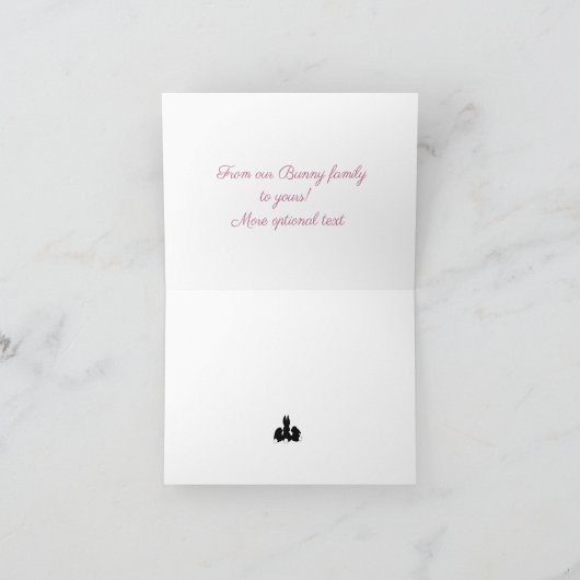Lop Ear Easter Bunny Kaart (Binnen)