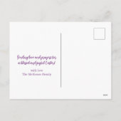 Lop Eared Bunny Floral Waterverf Pasen Feestdagenkaart (Achterkant)