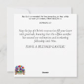 Lop Eared Bunny Pastel Easter Egg Balloon Feestdagenkaart (Achterkant)