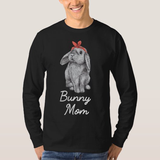 Lop Eared Bunny Rabbit Mam Drawing T-shirt (Voorkant)