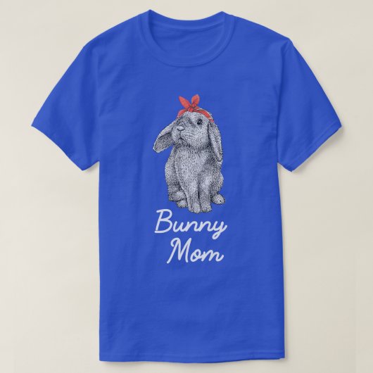 Lop Eared Bunny Rabbit Mam Drawing T-shirt (Design voorkant)