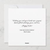 Lop Eared Bunny Vlinders Lente Bloemen Feestdagenkaart (Achterkant)