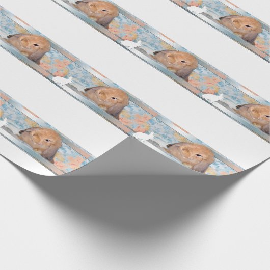 Lop Eared Bunny Wrapping Paper Cadeaupapier (Hoek)