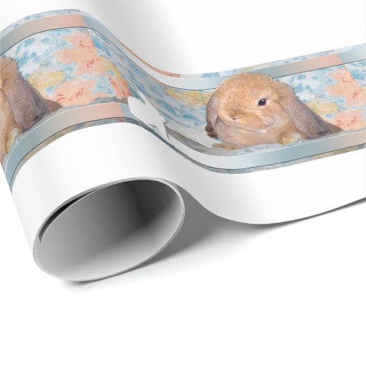 Lop Eared Bunny Wrapping Paper Cadeaupapier (Rol Hoek)