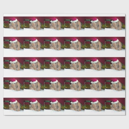 Lop Eared Bunny Xmas-oppakpapier Cadeaupapier (Vlak)