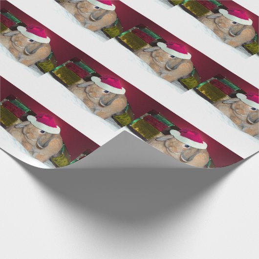 Lop Eared Bunny Xmas-oppakpapier Cadeaupapier (Hoek)