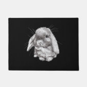 Lop Eared Konijnenkonijn Schets Mannen Vrouwen Kin Deurmat (Voorkant)