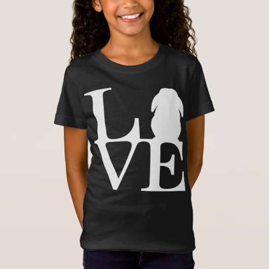 Lop Rabbit Lover I Love Bunnies Graphic T-shirt (Voorkant)