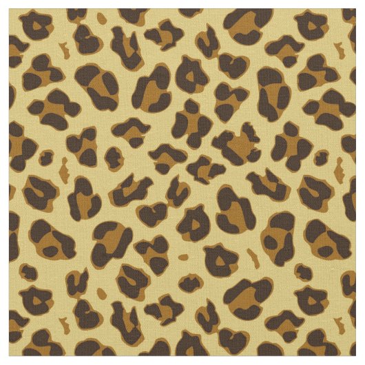 Lopard Animal Print Pattern Fabric Stof (Close Up)