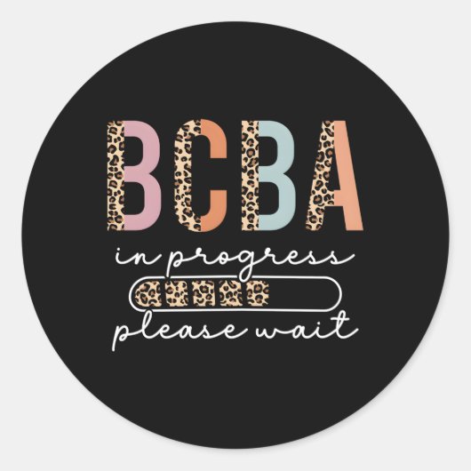 Lopard Behavior Analyst Bcba in opleiding Ronde Sticker (Voorkant)