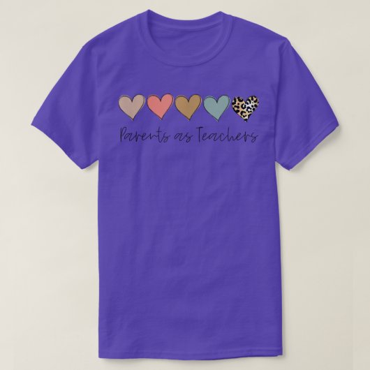 Lopard Hearts leraar student, ouders als leraar T-shirt (Design voorkant)