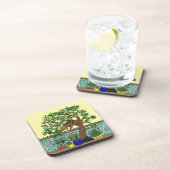 Lopard in Lemon Tree Cork Onderzetter (Rechterzijde)