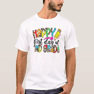 Lopard leraar Fijne eerste dag van 2de graad terug T-shirt