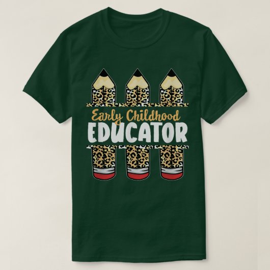 Lopard Pencil Leerleraar Student, Kindertijd T-shirt (Design voorkant)