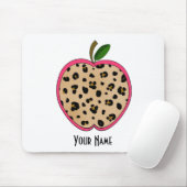 Lopard Print Apple-leraar Muismat (Met muis)