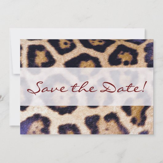 Lopard Print Big Cat Pattern Party uitnodiging (Voorkant)