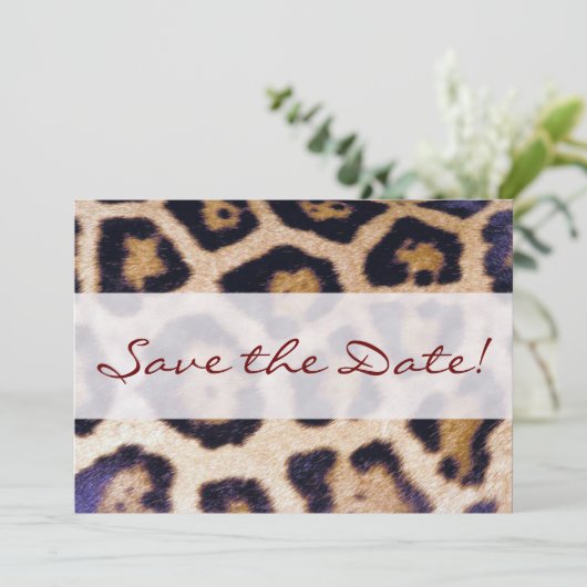 Lopard Print Big Cat Pattern Party uitnodiging (Staand voorkant)