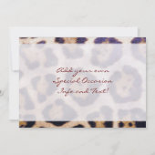 Lopard Print Big Cat Pattern Party uitnodiging (Achterkant)