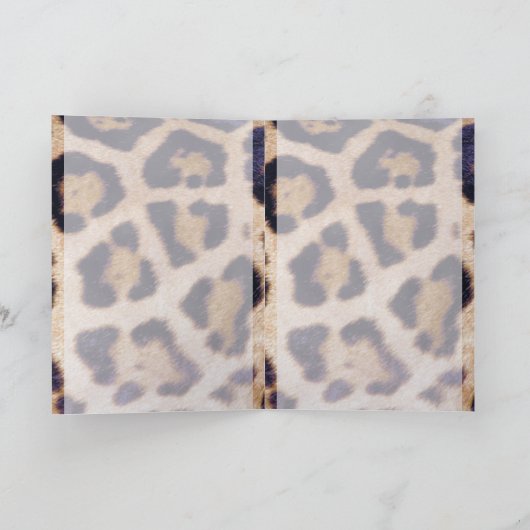 Lopard Print Big Cat Real Fur Patroon Design Kaart (Binnen)