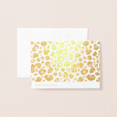 Lopard Print Gold Foil Hartelijk dank Folie Kaarten (Met envelop)