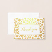 Lopard Print Gold Foil Hartelijk dank Folie Kaarten (Voorkant met envelop)