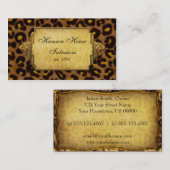 Lopard Print Gold-luipaard Visitekaartje (Voorkant / Achterkant)