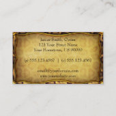 Lopard Print Gold-luipaard Visitekaartje (Achterkant)