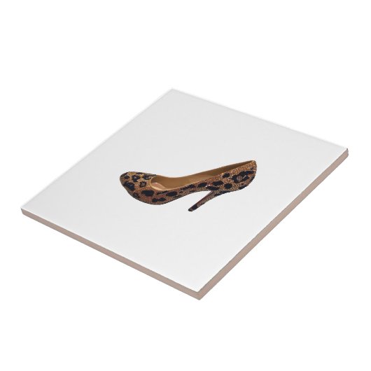 Lopard Print High-Hiel-schoeppomp Tegeltje (Zijkant)