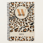 Lopard Print Modern Monogrammed 2023 Planner (Voorkant)