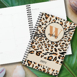 Lopard Print Modern Monogrammed 2023 Planner
