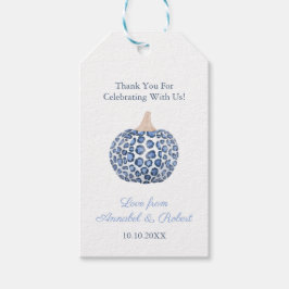 Lopard Print Pumpkin Shower - Bedankt voor je favo Cadeaulabel