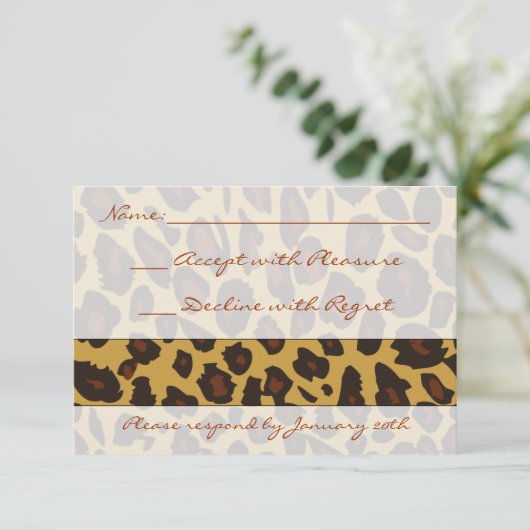 Lopard Print RSVP (Staand voorkant)