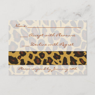 Lopard Print RSVP Kaartje