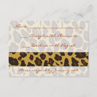Lopard Print RSVP Kaartje