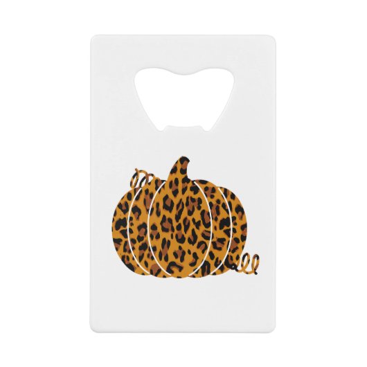 Lopard Pumpkin/Herfst Seizoen Creditkaart Flessenopener (Voorkant)