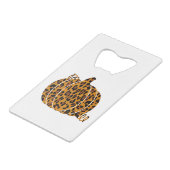 Lopard Pumpkin/Herfst Seizoen Creditkaart Flessenopener (Voorkant Gekanteld)