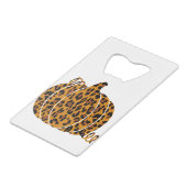 Lopard Pumpkin/Herfst Seizoen Creditkaart Flessenopener (Achterkant Gekanteld)