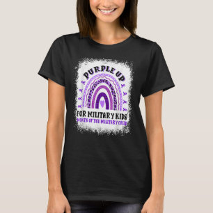 Lopard Rainbow Militaire Kindmaand Paars T-shirt