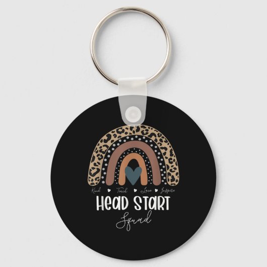 Lopard Rainbow Teacher Student, schoolhoofd Start Sleutelhanger (Voorkant)