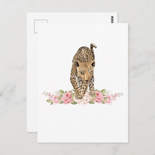Lopard, Roos van luipaard, luipaarblazer Briefkaart (Voorkant / Achterkant)