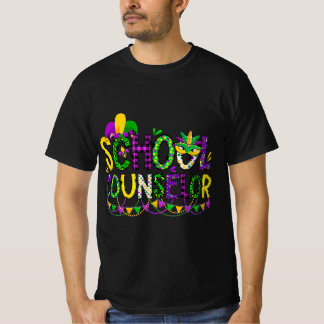 Lopard School Counselor Mardi Gras Fat Bead dinsda T-shirt