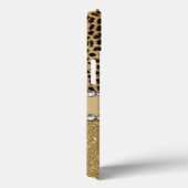 Lopard Spot Gold Glitter Rhinestone FOTO PRINT Case-Mate iPhone Case (Achterkant / Rechts)