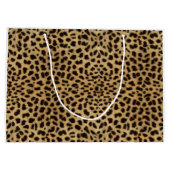 Lopard Spot Gold Glitter Rhinestone FOTO PRINT Large Cadeautasje (Achterkant)