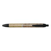 Lopard Spot Gold Glitter Rhinestone FOTO PRINT Zwarte Inkt Pen (Achterkant)