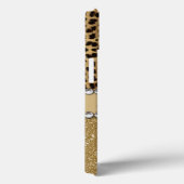 Lopard Spot Gold Glitter Rhinestone PRINT Case-Mate iPhone Case (Achterkant / Rechts)