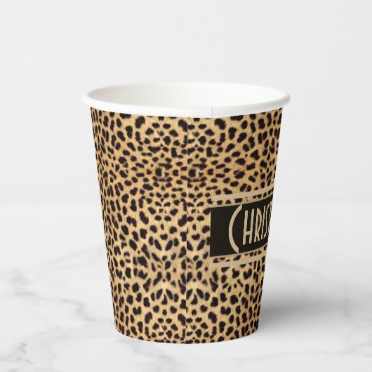 Lopard Spot Skin Print Persoonlijk Papierbekertje Papieren Bekers (Rechts)