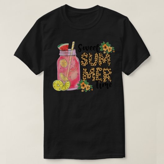 Lopard Sweet Summer Time Funny I Love Summer Beac T-shirt (Design voorkant)