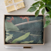 Lopard Tropical Floral in Foliage Blauwgroen ontko Tissuepapier (Geschenk)