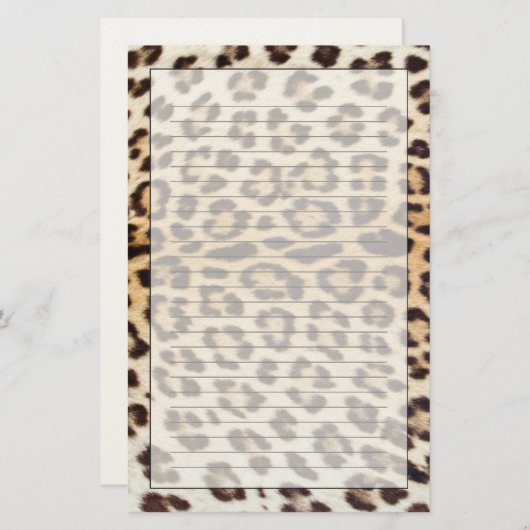 Lopardhaar Briefpapier (Voorkant / Achterkant)